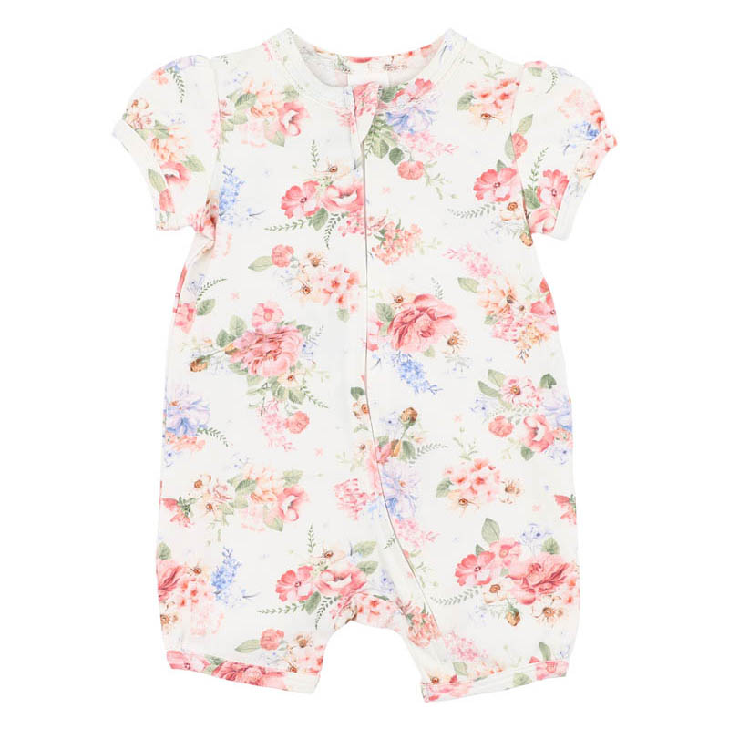 Bébé Anya Bloom Organic Ss Zipsuit